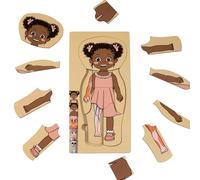 Mes parties du corps Puzzle pour enfants Montessori Bois Anatomie 3-5 ans Jeu éducatif préscolaire Jouet cognitif