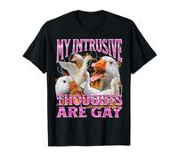 Mes pensées intrusives sont gay Funny Goose Meme Bootleg Y2K T-Shirt