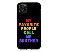 Mes Personnes préférées m'appellent Brother Bro Bruh Men Man Rainbow Coque pour iPhone 11 Pro Max
