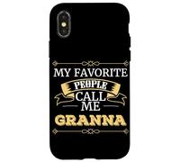 Mes Personnes préférées m'appellent Granna Grandmother Family Love Coque pour iPhone X/XS