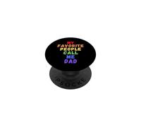 Mes Personnes préférées m'appellent Papa Men Man Funny Rainbow Daddy PopSockets PopGrip Adhésif