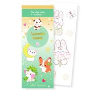 Collectif – Animaux kawaï : Mes petites cartes à colorier – 35 illustrations à personnaliser – Broché