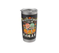 Mes petites citrouilles m'appellent Lolli et Pop Fall Grands-parents Gobelet isotherme en acier inoxydable double paroi
