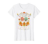 Mes Petites citrouilles m'appellent Lolli et Pop Fall Grands-Parents T-Shirt Graphique avec Valeur, Femme, Blanc, L