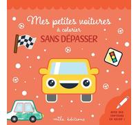 Mes petites voitures à colorier sans dépasser: avec des contours en relief pailletés !