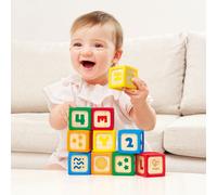 Hape Blocs de construction en bois ABC – Lot de 10 – À partir de 6 mois