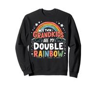 Mes petits-enfants jumeaux sont ma grand-mère jumelle double arc-en-ciel Sweatshirt