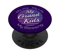 Mes petits-enfants : ma joie, ma vie, ma bénédiction, ma fière grand-mère PopSockets PopGrip Adhésif