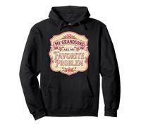 Mes Petits-Fils sont Mon problème préféré. Grand-mère, Grand-mère, Amusement Sweat à Capuche