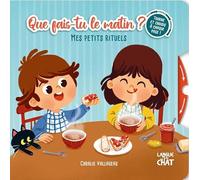 Mes petits rituels - Que fais-tu le matin ? - Livre avec roues et fenêtres - Apprentissage - Autonomie - Dès 3 ans