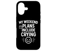 Mes Plans de Week-End incluent Une Citation Amusante de Vie pleurante Coque pour iPhone 17