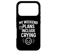 Mes Plans de Week-End incluent Une Citation Amusante de Vie pleurante Coque pour iPhone 17 Pro