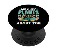 Mes Plantes et Moi bavardons sur Votre Jardinage Amusant PopSockets PopGrip Adhésif