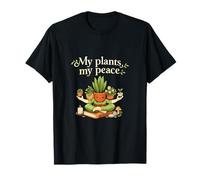 Mes Plantes, ma Paix | Plant Parent | Cottagecore Art T-Shirt