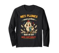 Mes Plumes sont prêtes, mais où est Mon Cartable? Manche Longue