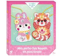Mes porte-clés kawaii en mini strass - mini boîte avec accessoires