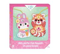 Mes porte-clés kawaii en mini strass - mini boîte avec accessoires Léa Fabre (Illustration)