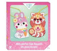 Mes porte-clés kawaii en mini strass - mini boîte avec accessoires Léa Fabre (Illustration)