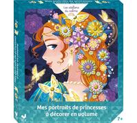Mes portraits de Princesses à décorer en volume - boîte avec accessoires - Léa Fabre - Deux Coqs D'or - Boîte ou accessoire - Jeux livres objets