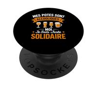 Mes Potes sont Alcooliques Beauf Bière Drôle Alcool Humour PopSockets PopGrip Adhésif