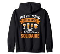 Mes Potes sont Alcooliques Beauf Bière Drôle Alcool Humour Sweat à Capuche