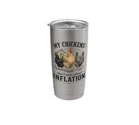 Mes poulets ne se soucient pas de l'inflation Gobelet isotherme en acier inoxydable double paroi