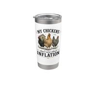 Mes poulets ne se soucient pas de l'inflation Gobelet isotherme en acier inoxydable double paroi
