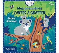 Fleurus – Cartes à gratter Mes Premières Bébés Animaux – 6 cartes et 1 stylet en bois