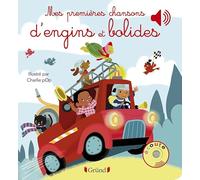 Mes premières chansons d'engins et bolides – Livre sonore et éveil, 6 puces sonores – Dès 6 mois