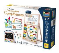 Mes premieres compétences chevalet - Jeu Montessori - MONTESSORI - Tableau Double Face, Lettres et Chiffres Magnétiques
