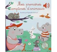 Mes premières comptines d'animaux - Livre sonore avec 6 puces - Dès 1 an