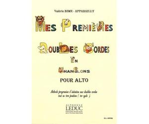 Mes Premières Doubles Cordes en Chansons Pour Alto - Recueil de partitions de Valérie Bime-Apparailly | Apprentissage des doubles cordes en première position | Jeunes altistes Cycle 1