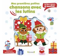 Mes premières petites chansons de lutins Livre sonore et d'éveil à toucher avec 5 puces sonores et 5 matières à toucher Bébé dès 6 mois