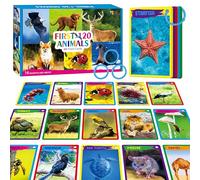 Mes Premiers 120 Animaux, 60PCS Cartes d'animaux Réalistes de Zoo Animaux de Ferme/Sauvages/Marins/Insectes/Oiseaux Flashcards Montessori & Jouets Éducatifs Scientifiques