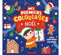 Mes premiers coloriages avec contours colorés - Noël - coloriages - contours colorés - 2 ans