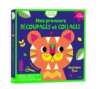 Mes premiers découpages et collages - Animaux fluo - - Clémentine Dérodit - Fleurus - Document jeunesse