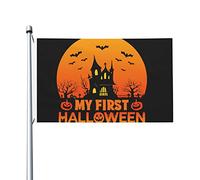 Mes premiers drapeaux d'Halloween pour l'extérieur Drapeau double face 3x5 Bannière extérieure avec 2 œillets en laiton Drapeau Décoration de maison et de cour Drapeaux