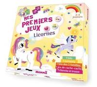 Mes premiers jeux - Licornes - 1 loto, 1 memory, 1 jeu des 5 familles, 1 jeu de cache-cache, 1 cherche et trouve Sonia Baretti (Illustration), Collectif (Auteur)