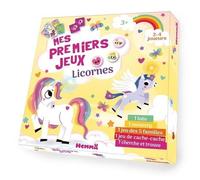Mes premiers jeux - Licornes - Coffret jeux - Jeux de société - Memory - jeux des familles - cherche et trouve - loto - cache-cache - 3 ans