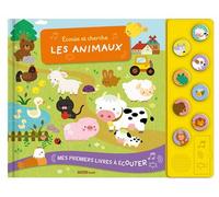 Mes premiers livres à écouter - Écoute et cherche les animaux - Sejung Kim - Auzou Éditions - cartonné - Album éveil dès la naissance