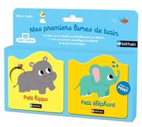 Mes premiers livres de bain : Petit hippo et Petit éléphant - Coffret de 2 livres avec pouet - à partir de 4 mois