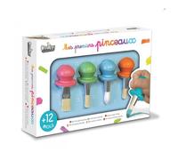 Pinceaux - Crealign - Ergonomiques - Pour enfants - Dès 12 mois - Coffret de 4 pinceaux