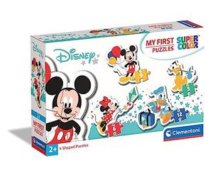 Mes Premiers Puzzles Disney Mickey et Ses Amis 4 Puzzles Enfant Dès 2 Ans | Quatre assemblages tout simples avec les personnages du dessin animé culte | développe la logique | idée cadeau original
