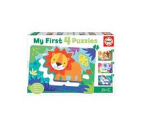 Educa Borrás Puzzles progressifs Mes Premiers Animaux de la Jungle 5/6/7/8 pièces +24 mois Orange G