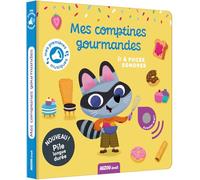 Mes comptines gourmandes – Dame Tartine – 6 comptines – Livre tout-carton sonore