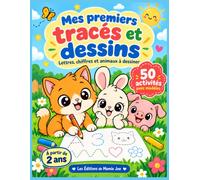 Mes premiers tracés et dessins: Lettres, chiffres et animaux à dessiner