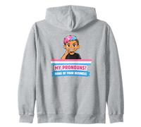 Mes pronoms None of Your Business Pride LGBTQ Sweat à Capuche