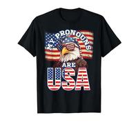 Mes pronoms sont USA - Drapeau américain et Aigle T-Shirt, Homme, Noir, XL