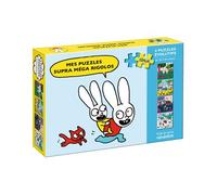 Mes puzzles supra méga rigolos (4 puzzles évolutifs) - Stephanie Blake - Ecole Des Loisirs - Boîte ou accessoire - Jeux livres objets