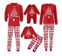 Mes Pyjama-Noël-Famille, Hiver Chaud Pyjama Famille Noel Manches Longues Pyjama De Noël pour Femme Rouge Ensembles De Pyjama Enfant Pyjama Famille Cotton 2025 Pyjama Assorti Couple